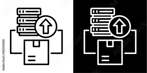 Database Logistic  Icon Set White Mix Style Collection