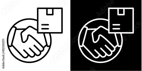 Partnership Agreement  Icon Set White Mix Style Collection
