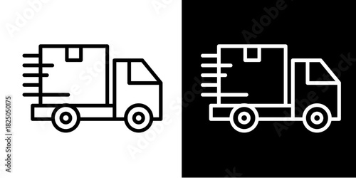 Fast Delivery  Icon Set White Mix Style Collection