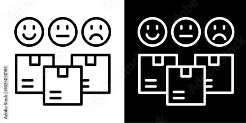 Customer Feedback  Icon Set White Mix Style Collection
