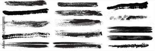 Beautiful Brushes vector collection. Grunge Elements - Brush strokes, ink paint brushes, grunge lines. Rectangle text box for social media and network. vector