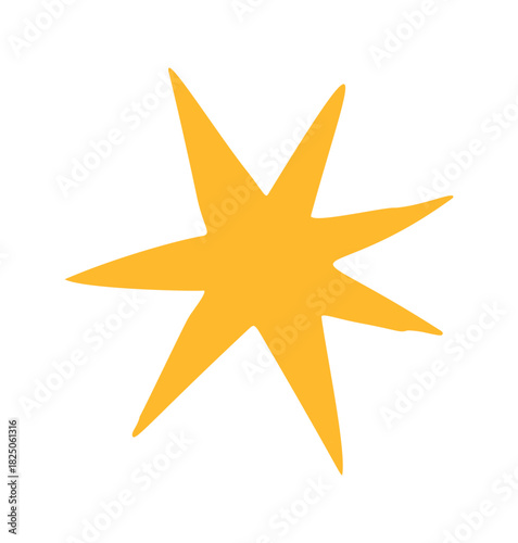 spark star doodle icon. Vector doodle illustration icon isolated on white bg