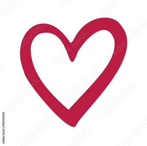 heart doodle icon. Vector doodle illustration icon isolated on white bg