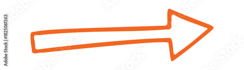 arrow hand drawn doodle. Vector doodle illustration icon isolated on white bg