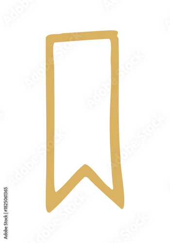 bookmark doodle icon. Vector doodle illustration icon isolated on white bg