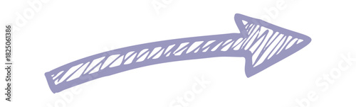 arrow doodle icon. Vector doodle illustration icon isolated on white bg