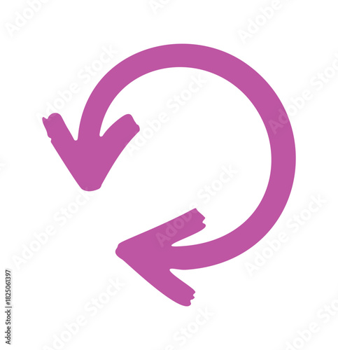 rotate arrow doodle icon. Vector doodle illustration icon isolated on white bg