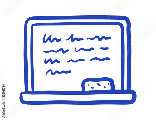 school board doodle icon. Vector doodle illustration icon isolated on white bg