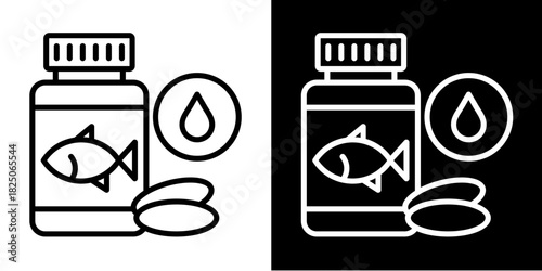 Fish Oil  Icon Set White Mix Style Collection