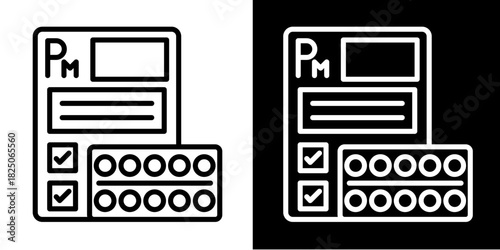 Medical Prescription  Icon Set White Mix Style Collection