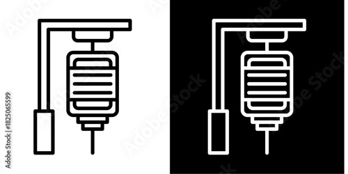 Intravenous Saline Drip  Icon Set White Mix Style Collection