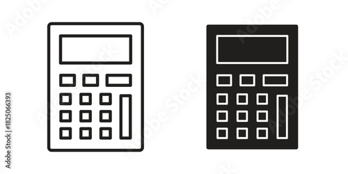 Calculator icons. High-quality vector designs