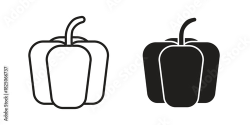 Capsicum icons. High-quality vector designs