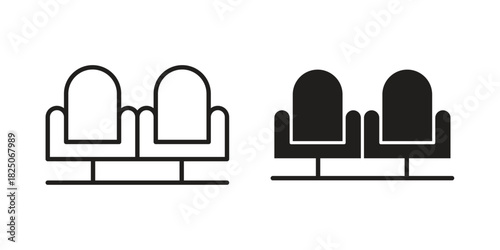 Cinema seat icons. High-quality vector designs