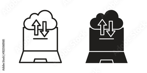 Cloud computing icons. High-quality vector designs