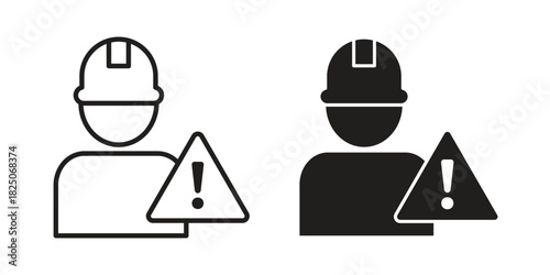 Construction risk icons. High-quality vector designs
