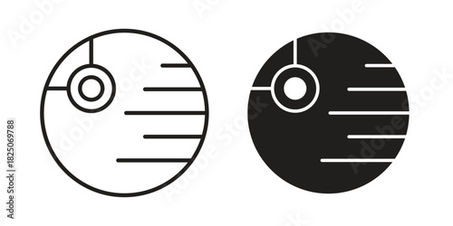Death star icons. High-quality vector designs