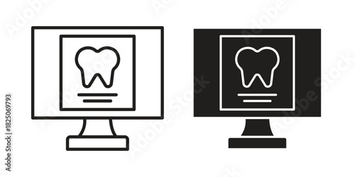 Dental X ray icons. High-quality vector designs