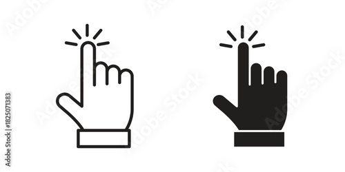 Finger control icons. High-quality vector designs