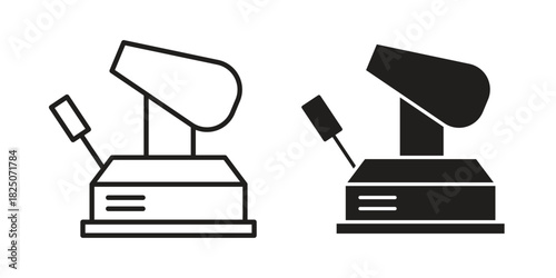 Floor sanding machine icons. High-quality vector designs