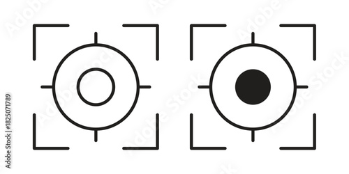 Focus icons. High-quality vector designs