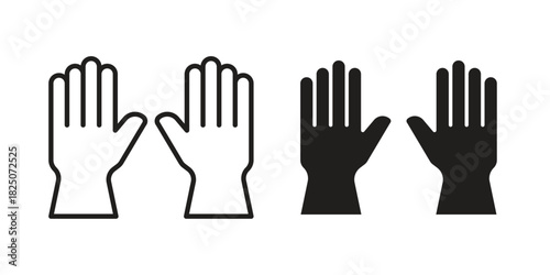 Gloves icons. High-quality vector designs