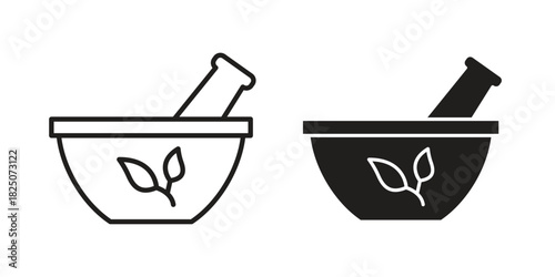 Herbal medicine icons. High-quality vector designs