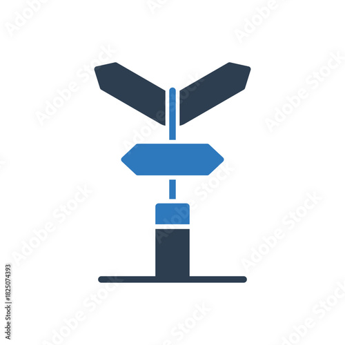 Signpost Icon - Guidepost Icon