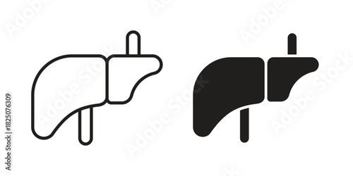 Liver icons. High-quality vector designs