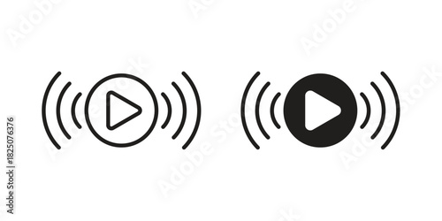 Livestream icons. High-quality vector designs