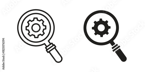 Investigate icons. High-quality vector designs
