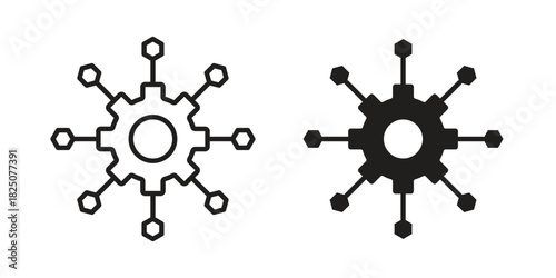 Microservices icons. High-quality vector designs