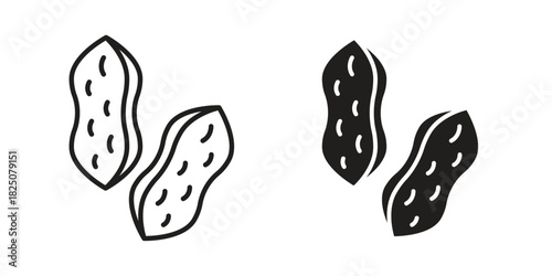 Peanut icons. High-quality vector designs