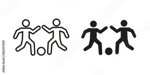 People playing Ball icons. High-quality vector designs