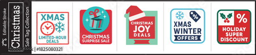 Boost Holiday Sales with this Vibrant Christmas Tag Collection! Limited-Time Offers, Joyful Deals, & Super Discounts to entice customers this winter season