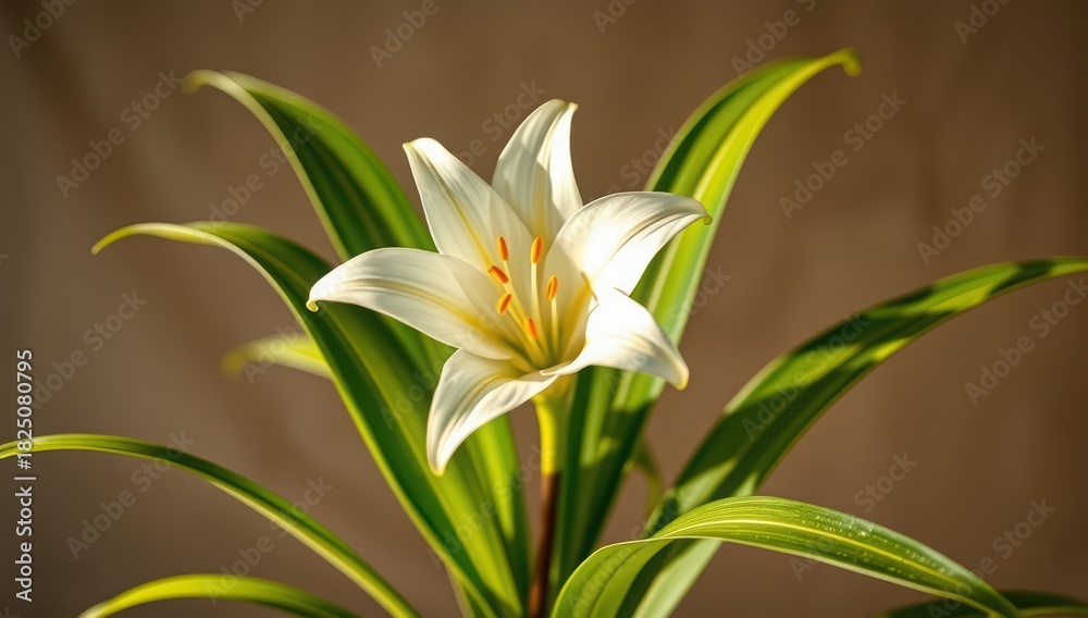Obraz premium Discover the serene beauty of this elegant white lily a symbol of purity and grace share the love now