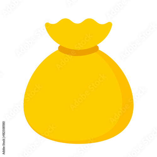 お金の袋のミニマルでかわいいシンプルイラスト