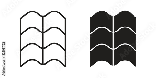 Roof tile icons. High-quality vector designs