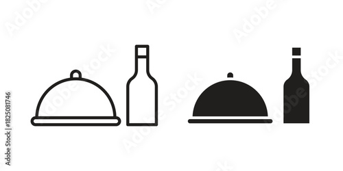 Room service icons. High-quality vector designs