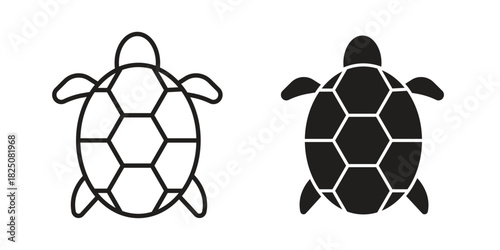 Sea turtle icons. High-quality vector designs