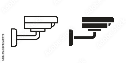 Security camera icons. High-quality vector designs