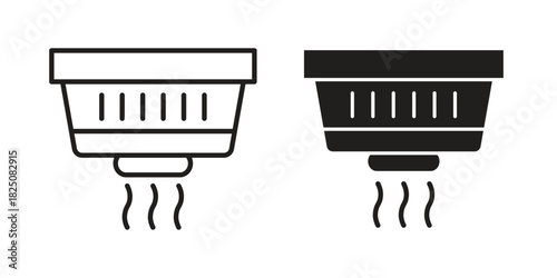 Smoke detector icons. High-quality vector designs