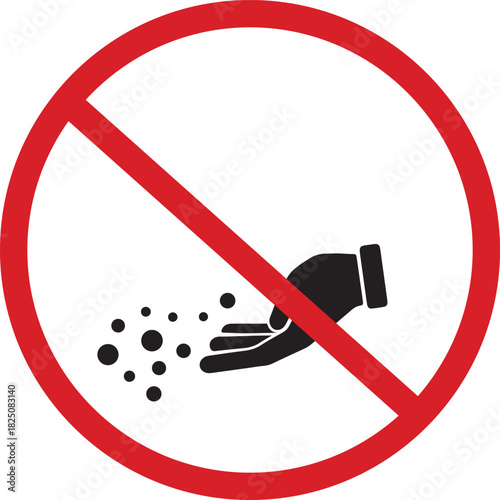 Do Not Feed The Animals Warning Sign Vector Icon