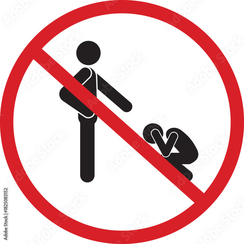 Sign prohibiting bullying and workplace harassment