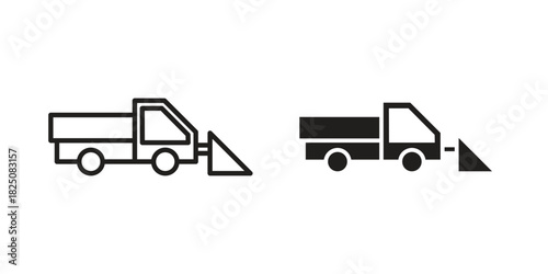 Snowplow icons. High-quality vector designs