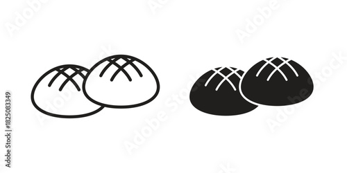 Steamed bread icons. High-quality vector designs