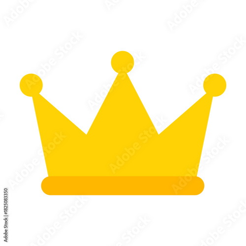 王冠のミニマルなシンプルイラスト（ランキング・バースデー・お祝い・栄光））