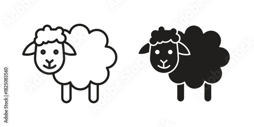 Sheep icons. High-quality vector designs