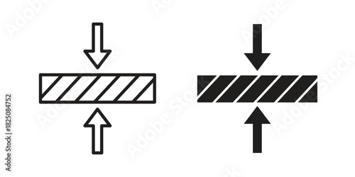 Thickness icons. High-quality vector designs