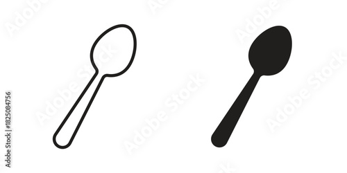 Spoon icons. High-quality vector designs